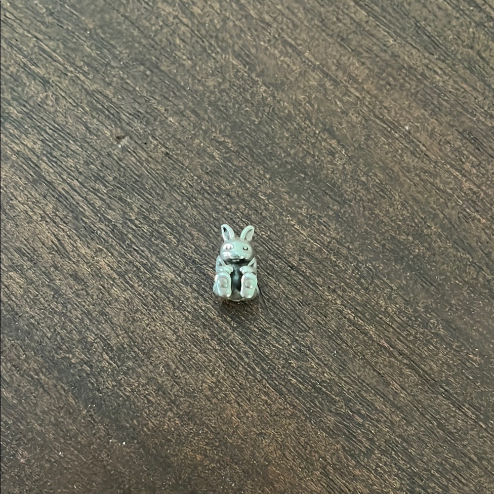 Silver Easter Bunny Charm